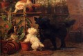 In The Greenhouse animal cat Henriette Ronner Knip